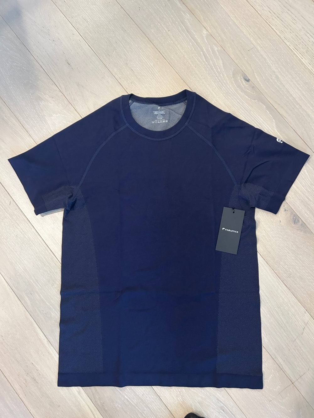 Fabletics Navy Short Sleeve Athletic Tee